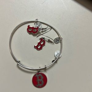 Alex and Ani, Red Sox bracelet and earrings